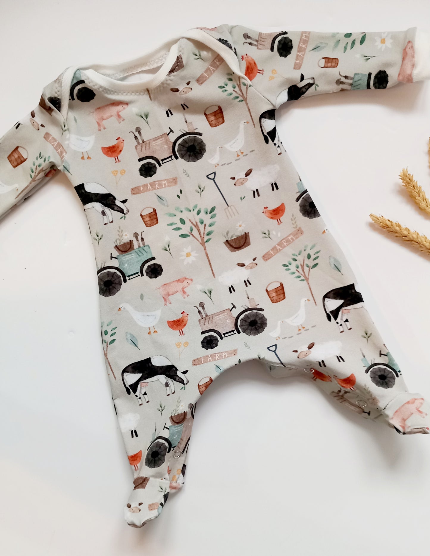 Footed sleepsuit (Farm)