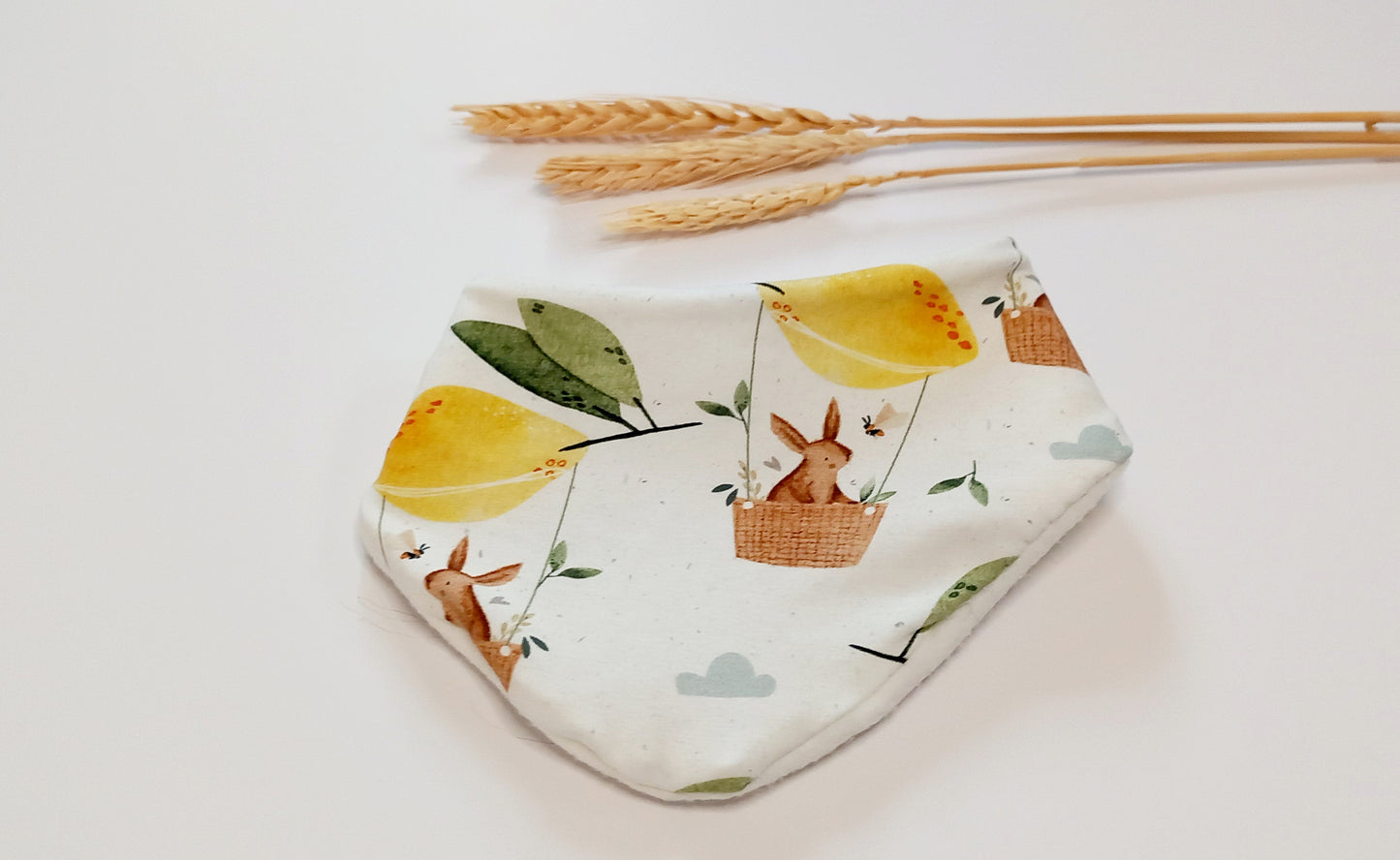 Dribble bibs (lemons and bunnies)