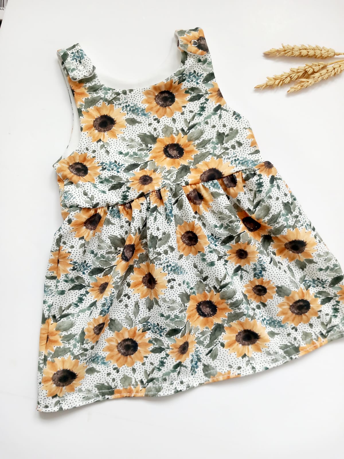 Pinafore dress (Sunflowers)