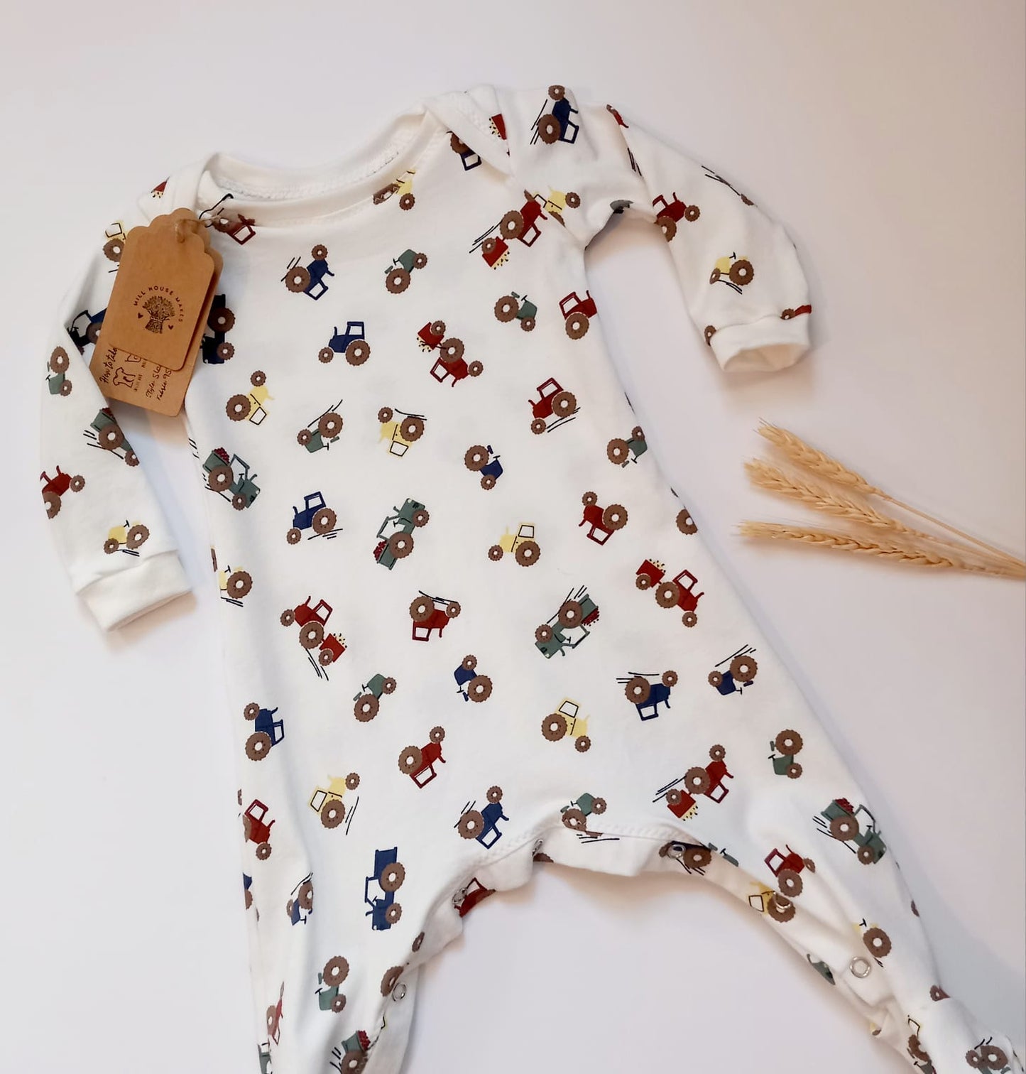 Footed sleepsuit (Organic tractors)