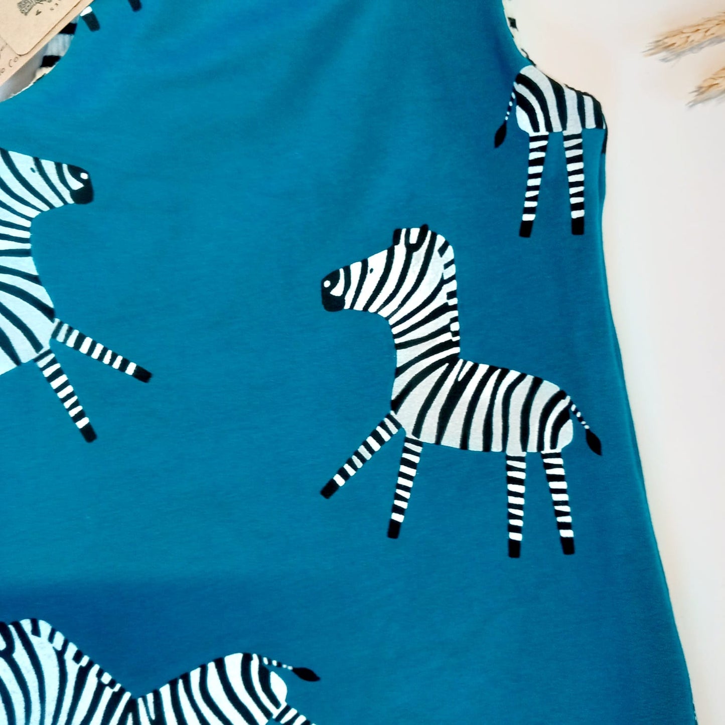 Zebra dungaree romper