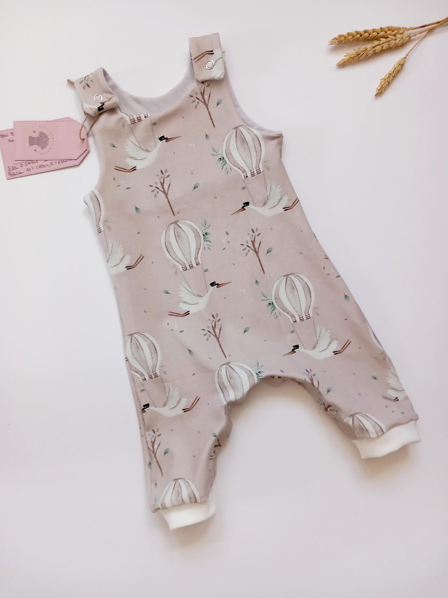 Storks dungaree romper